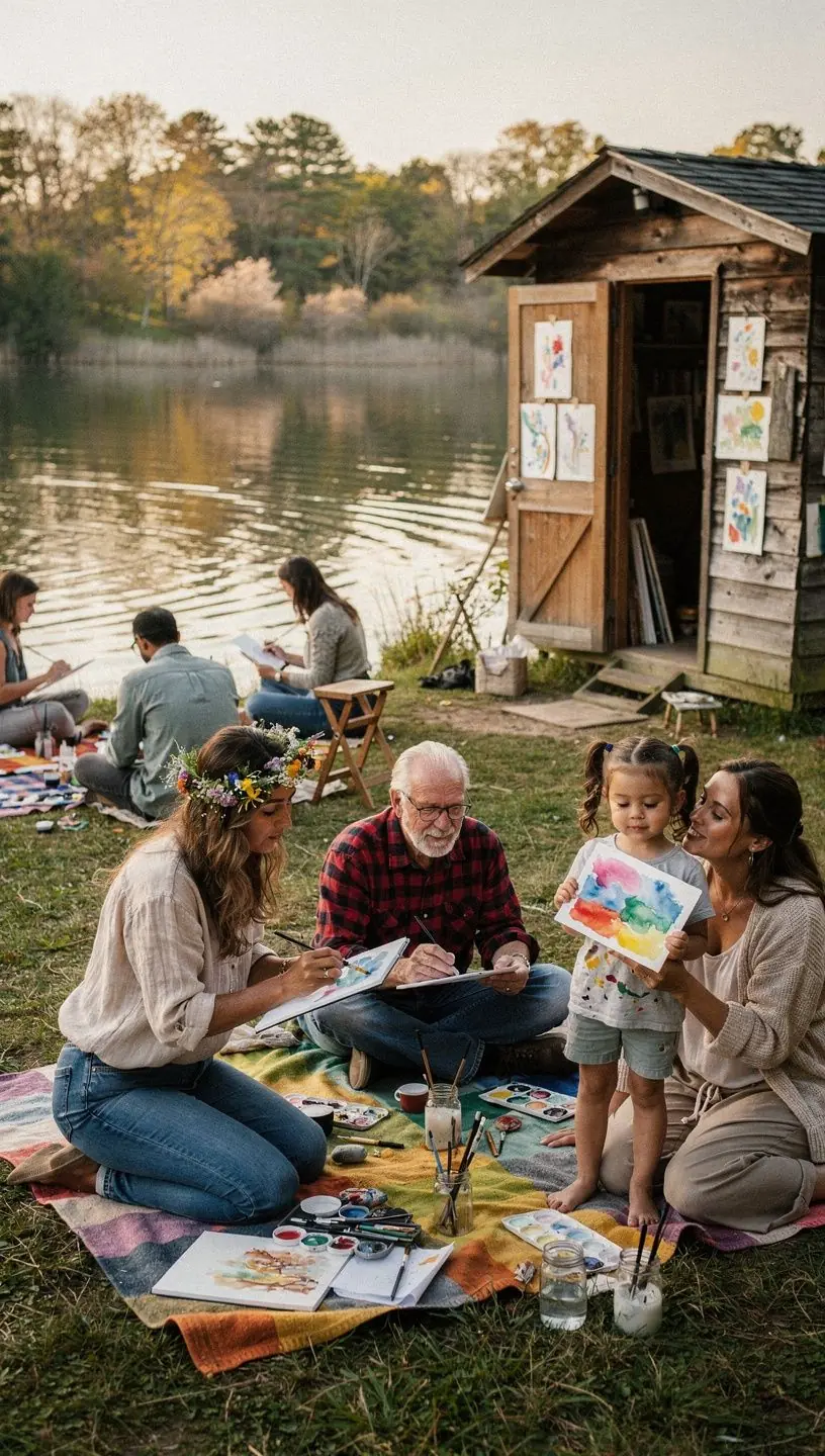 Art therapy session enhancing emotional well-being