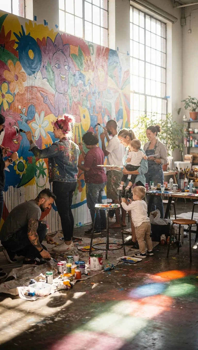 Art therapy session promoting creativity and mental well-being.